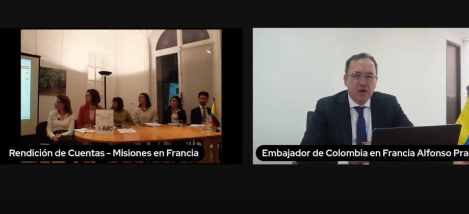 Así rendimos cuentas la Embajada de Colombia en Francia, las Misiones Permanentes de Colombia ante la UNESCO y la OCDE y el Consulado General de Colombia en París