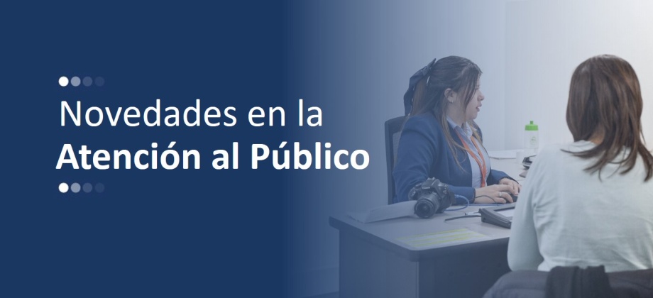 Banner general de novedades de atención al público en el que aparecen un usuario y alguien que lo atiende